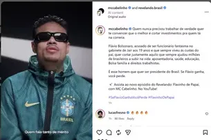 META REMOVE VÍDEO DE MC CABELINHO SOBRE FLÁVIO BOLSONARO
