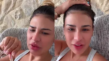 SIMONE MENDES MOSTRA DRENO APÓS PASSAR POR CIRURGIA NAS COXAS E NO ABDÔMEN