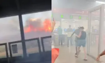 INCÊNDIO PROVOCA CORRERIA PERTO DA ESTAÇÃO ÁGUAS CLARAS DO METRÔ
