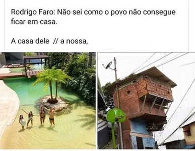 FOTO ANTIGA DE RODRIGO FARO EM MANSÃO VIRA MEME NA QUARENTENA