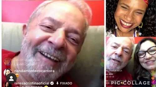 EX-PRESIDENTE LULA E A NOIVA 'INVADEM' LIVE DE CANTORA
