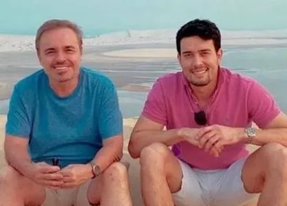 SUPOSTO COMPANHEIRO DE GUGU LIBERATO SE EMOCIONA AO VER FOTO DA LÁPIDE