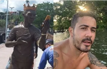 ESTÁTUA DE CARLINHOS MAIA É 'EXPULSA' POR MORADORES