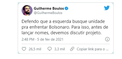 EMBATE: BOULOS REAGE E DIZ QUE ESQUERDA PRECISA DE PROJETO
