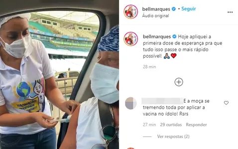 BELL MARQUES É VACINADO CONTRA A COVID-19