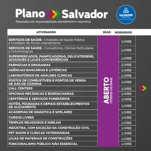 CONFIRA ALTERAÇÕES DE HORÁRIOS DE FUNCIONAMENTO DE ESTABELECIMENTOS EM SALVADOR