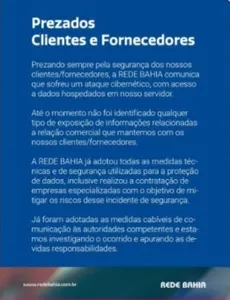 SERVIDOR DA REDE BAHIA SOFRE ATAQUE DE HACKERS