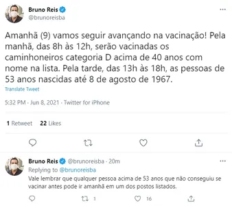 PREFEITURA ANUNCIA PÚBLICOS ALVOS PARA VACINAÇÃO AMANHÃ