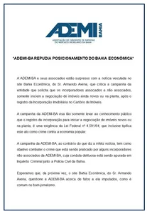 PORTAL EMITE NOTA SOBRE POSICIONAMENTO DA ADEMI E DIZ DE ONDE PARTIRAM AS CRÍTICAS À INSTITUIÇÃO
