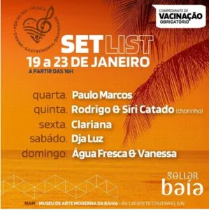 SOLLAR BAÍA DIVULGA ATRAÇÕES DESTE FINAL DE SEMANA