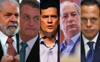 XP/IPESPE: LULA TEM 43% DOS VOTOS CONTRA 26% DE BOLSONARO E MORO TEM 8%