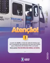 SAÍDA DO ÔNIBUS DE LAURO DE FREITAS PARA A POLICLÍNICA EM SIMÕES FILHO MUDA DE LOCAL