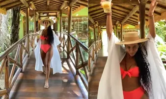 DE FÉRIAS NA BAHIA, TAÍS ARAÚJO DESFILA AO SOM DE FUNK: ‘ELA NÃO ANDA,ELA DESFILA’