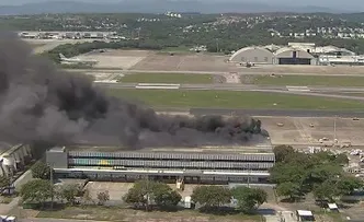 INCÊNDIO ATINGE AEROPORTO DO GALEÃO