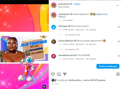 JOJO TODYNHO NO BBB 23? CANTORA PUBLICA VÍDEO E CONFIRMA PARTICIPAÇÃO