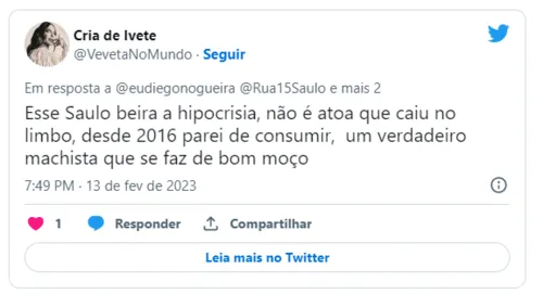 SAULO OPINA SOBRE MÚSICA DO CARNAVAL E FÃS DE IVETE REBATEM: “INSIGNIFICANTE E FLOPADO"