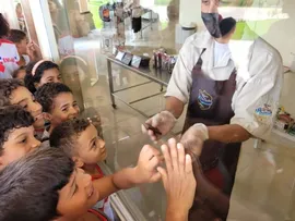 EUNÁPOLIS: REDE MUNICIPAL CONHECE FÁBRICA DE CHOCOLATES