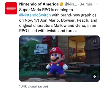 'SUPER MARIO RPG' SERÁ LANÇADO PELA NINTENDO AINDA ESTE ANO; CONFIRA DATA