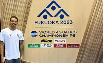 PARTICIPANDO PELA 1ª VEZ DO MUNDIAL, NADADOR BAIANO PARA NA SEMI DOS 100M LIVRE