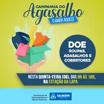 LAPA SERÁ PONTO DE DOAÇÃO DA CAMPANHA DO AGASALHO