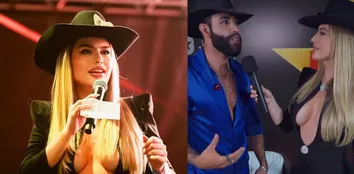 FERNANDA KEULLA REBATE CRÍTICAS SOBRE DECOTE AO ENTREVISTAR GUSTTAVO LIMA