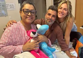 PRETA GIL RECEBE VISITA DE BRUNO GAGLIASSO E GIOVANNA EWBANK EM HOSPITAL