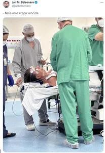'MAIS UMA ETAPA VENCIDA', DIZ BOLSONARO APÓS CIRURGIA EM SP