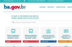 GOVERNO DA BAHIA LANÇA NOVO SITE NESTA QUARTA (1º); SAIBA DETALHES