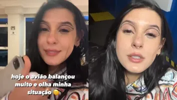 ANA CASTELA APARECE CHORANDO AOS PRANTOS APÓS SUSTO EM VOO, VEJA