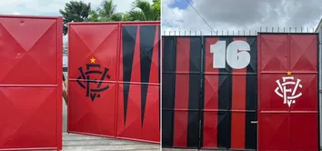 PORTÕES DO BARRADÃO SÃO PINTADOS COM ESTRELA DOURADA APÓS TÍTULO DE CAMPEÃO DA SÉRIE B