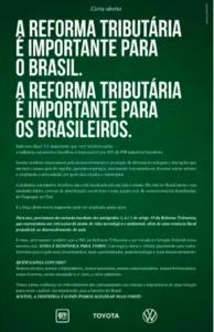 TRÊS DAS MAIORES MONTADORAS DO PAÍS PUBLICAM CARTA CONTRA INCENTIVOS À BYD E STELLANTIS NO NORDESTE