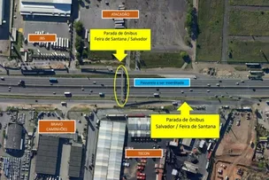 PASSARELA NA BR-324 SERÁ INTERDITADA A PARTIR DESTA QUINTA-FEIRA PARA AMPLIAÇÃO; ÔNIBUS FARÃO TRANSLADO GRATUITO