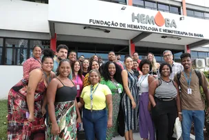 EDUCADORES E TÉCNICOS DA SEC DOAM SANGUE PARA CAMPANHA DE CARNAVAL DA HEMOBA