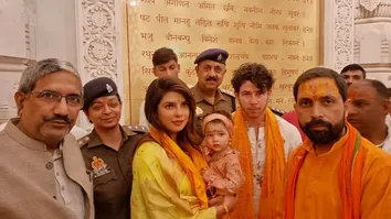 NICK JONAS E PRIYANKA CHOPRA LEVAM FILHA A TEMPLO HINDU