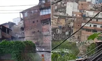 PRÉDIO DESABA NO LARGO DO TANQUE POR CONTA DAS CHUVAS