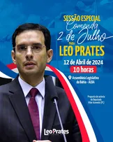LEO PRATES RECEBERÁ COMENDA DOIS DE JULHO NESTA SEXTA-FEIRA (12)