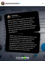ROMA CRÍTICA CENSURA DE ALEXANDRE DE MORAES À REDE SOCIAL X
