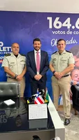 NETO CARLETTO RECEBE CORONEL E MAJOR DA PM-BA PARA DISCUTIR SOBRE SEGURANÇA PÚBLICA NA BAHIA