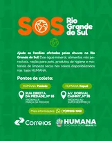 HUMANA BRASIL ARRECADA DOAÇÕES PARA O RIO GRANDE DO SUL