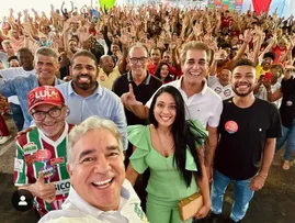 DISPUTA EM FEIRA É ENTRE O FUTURO E O PASSADO, AFIRMA DEPUTADO ROBINSON, EM ATO COM ZÉ NETO