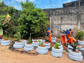 LIMPURB INSTALA NOVO PONTO VERDE EM PRAIA GRANDE PARA COIBIR DESCARTE IRREGULAR DE RESÍDUOS