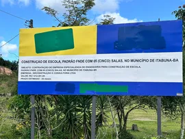PLACA FAZ ANIVERSÁRIO MAS ESCOLA NÃO É CONSTRUÍDA EM ITABUNA
