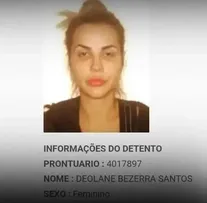 FOTO DA FICHA CADASTRAL DE DEOLANE BEZERRA VAZA NAS REDES SOCIAIS APÓS PRISÃO EM RECIFE