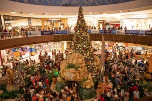 CHEGADA DE PAPAI NOEL AGITA ABERTURA DO NATAL EM SHOPPING NA AV. PARALELA