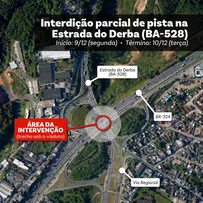 TRÁFEGO NA ESTRADA DO DERBA SERÁ TEMPORARIAMENTE ALTERADO NESTA SEGUNDA E TERÇA-FEIRA (9 E 10)
