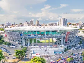 BANDA DA MARINHA SE APRESENTA EM PARTIDA DO BAHIA X ATLÉTICO GOIANIENSE, NA CASA DE APOSTAS ARENA FONTE NOVA