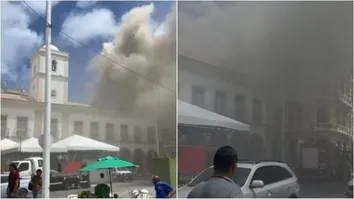 INCÊNDIO TOMA CONTA DA CÂMARA MUNICIPAL DE SALVADOR NESTA SEGUNDA-FEIRA