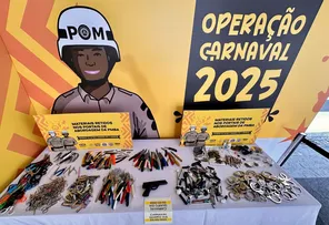 PM RETÉM 1.065 OBJETOS NOS PORTAIS NO 4º DIA DE FOLIA