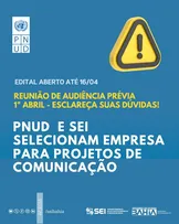 SEI E PNUD ANUNCIAM SELEÇÃO DE CONSULTORIA PARA ELABORAÇÃO DE PRODUTOS ESTRATÉGICOS EM COMUNICAÇÃO