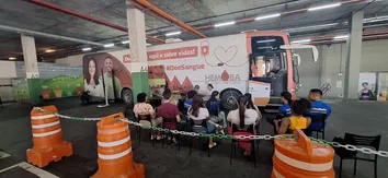 DOAÇÃO DE SANGUE: HEMÓVEL VAI ESTAR NO PARQUE SHOPPING BAHIA ATÉ O SÁBADO (05)